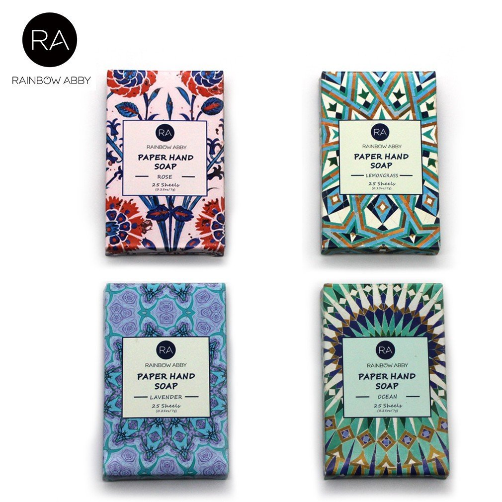 4 Cajas Jabón Portátil Papel Refrescante Aromas Diferentes