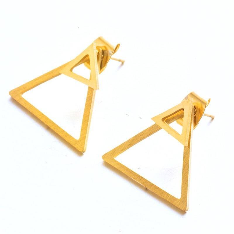 Aretes Moda Sencillos Triángulo 2