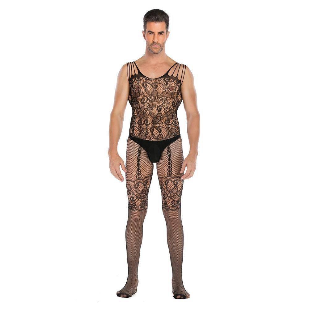 Lencería Medias Fetiche Hombre Sexy Esclavo Sexual