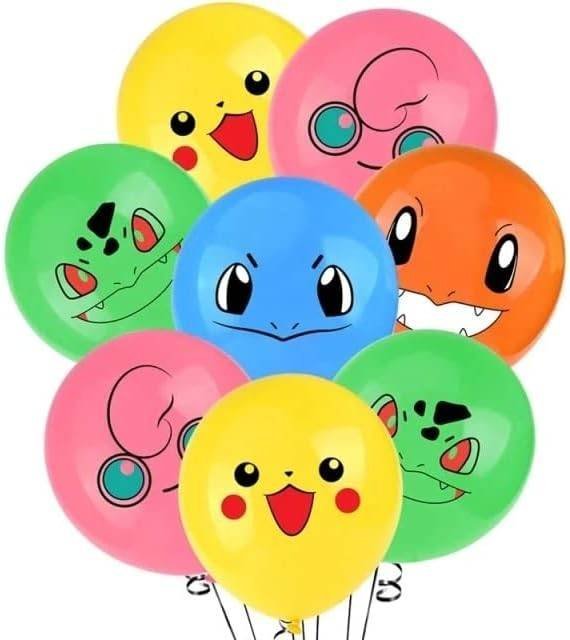 Juego 10 Globos Látex Pokemon Fiesta Modelo 2