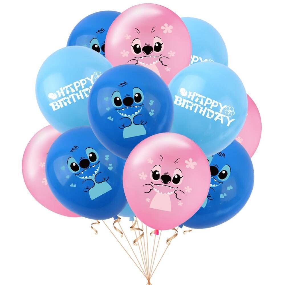 Juego 10 Globos Látex Lilo & Stitch Fiesta Modelo 1