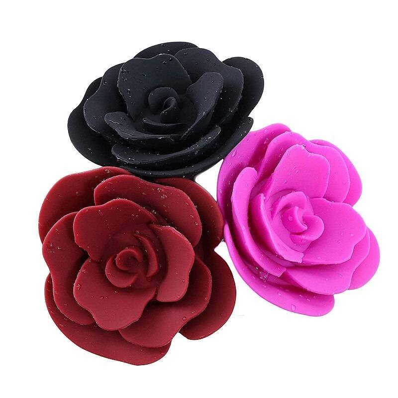 Plug Anal Silicona Flor Rosa Juguete Sexual Adultos