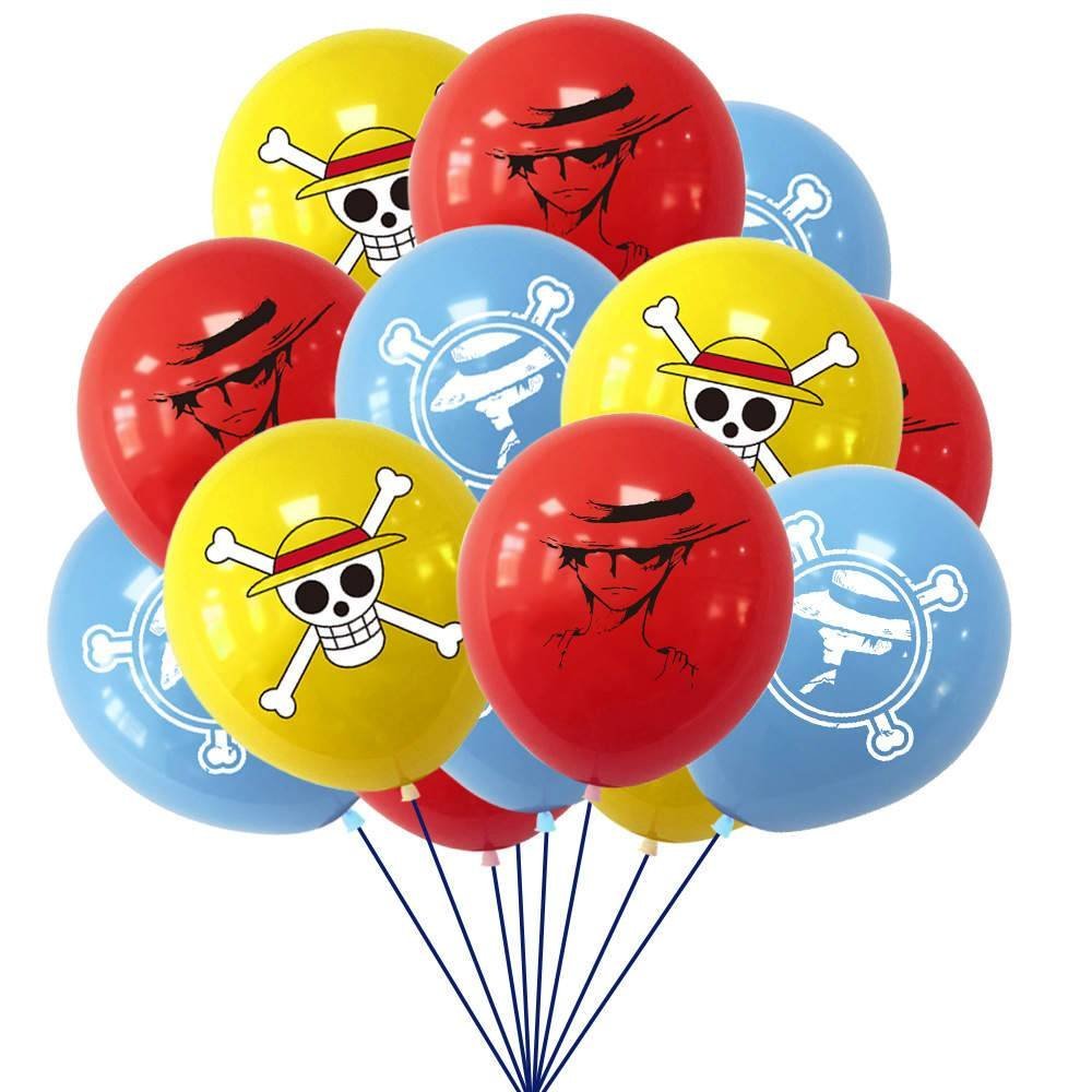Juego 12 Globos Látex One Piece Piratas Fiesta Modelo 1
