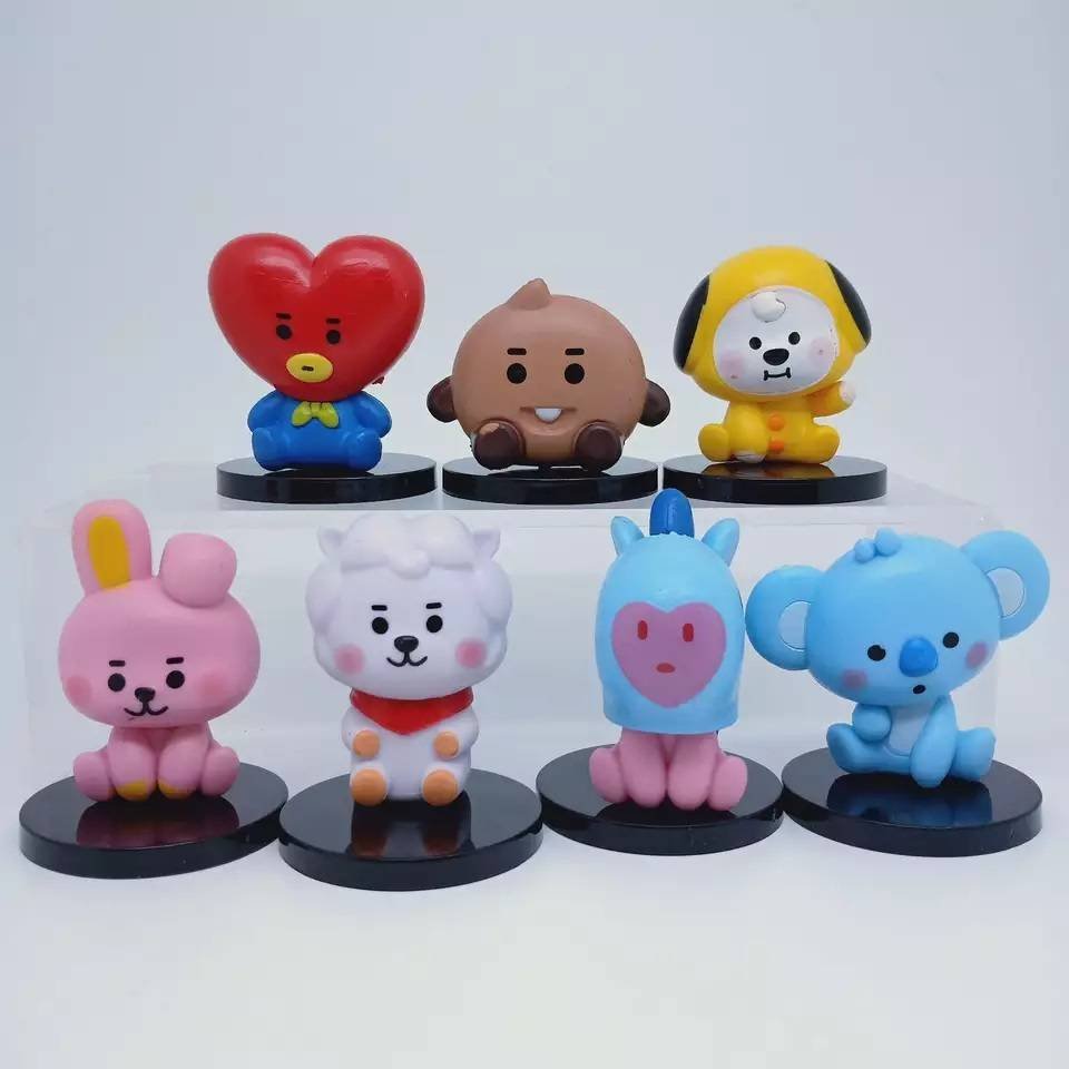 7 Figuras de Coleccion Grupo Musica BTS BT 21 Kawaii