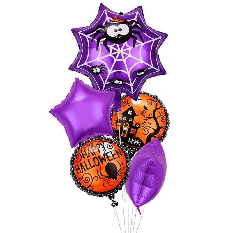 Juego 5 Globos Metálico Halloween Fiesta Modelo 2