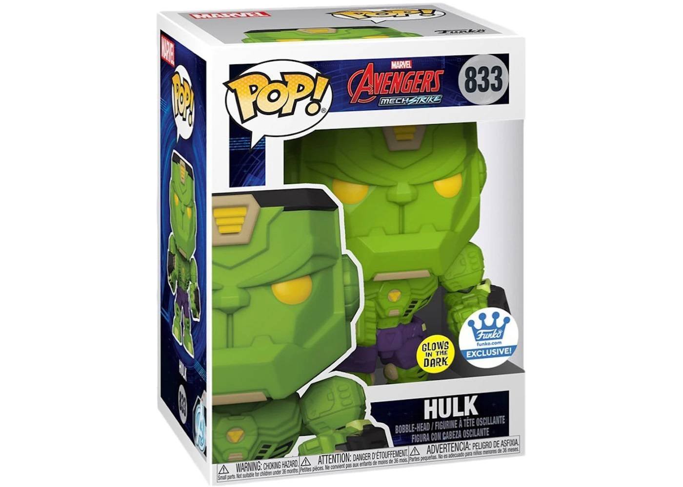 Funko Pop Avengers Hulk 833 Glows Exclusive