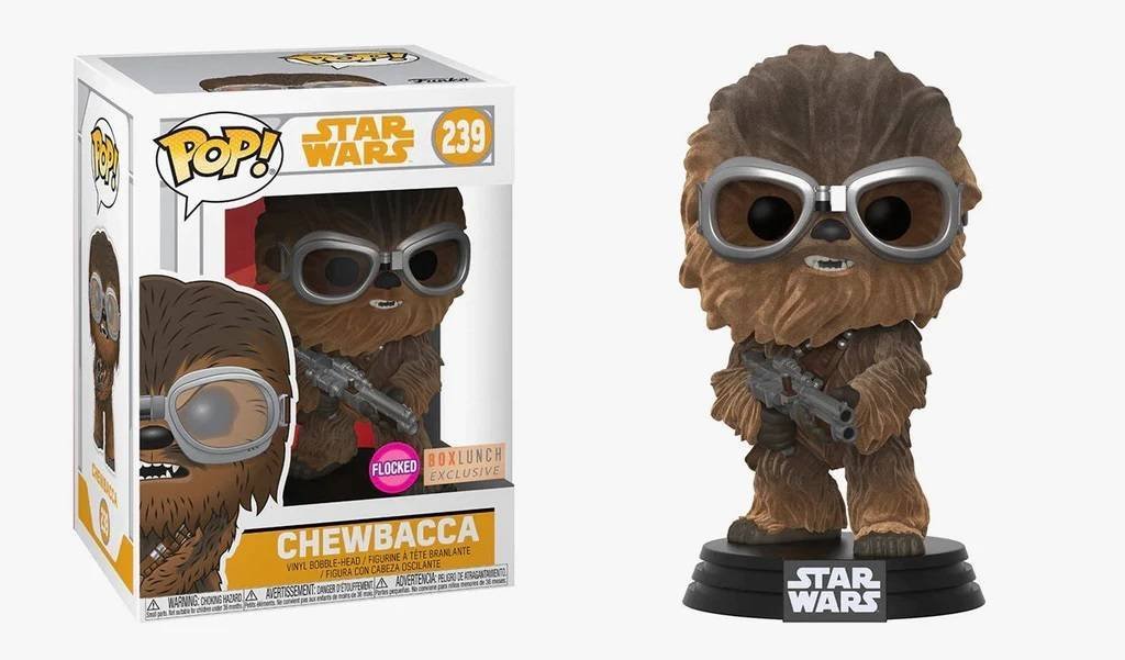 Funko Pop Star Wars Chewbacca 239 Flocked Boxlunch DAÑO