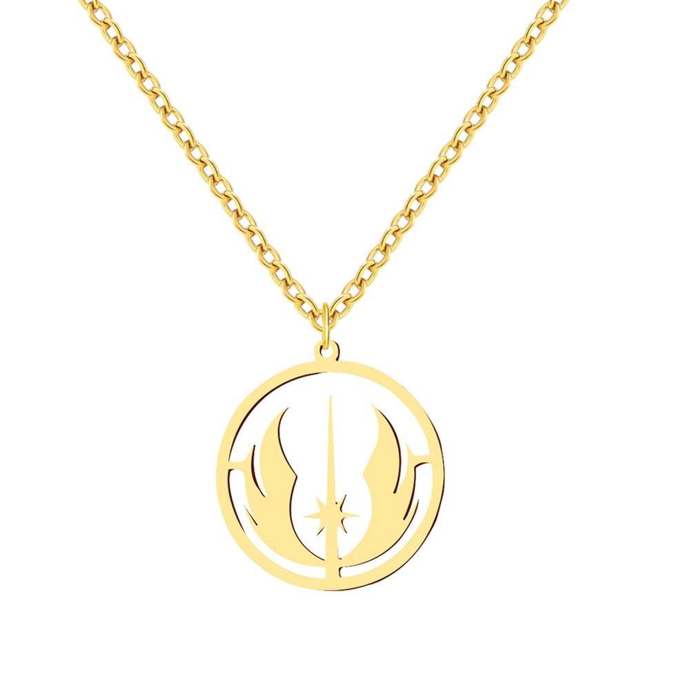 Collar Cadena Acero Inoxidable Dije Orden Jedi