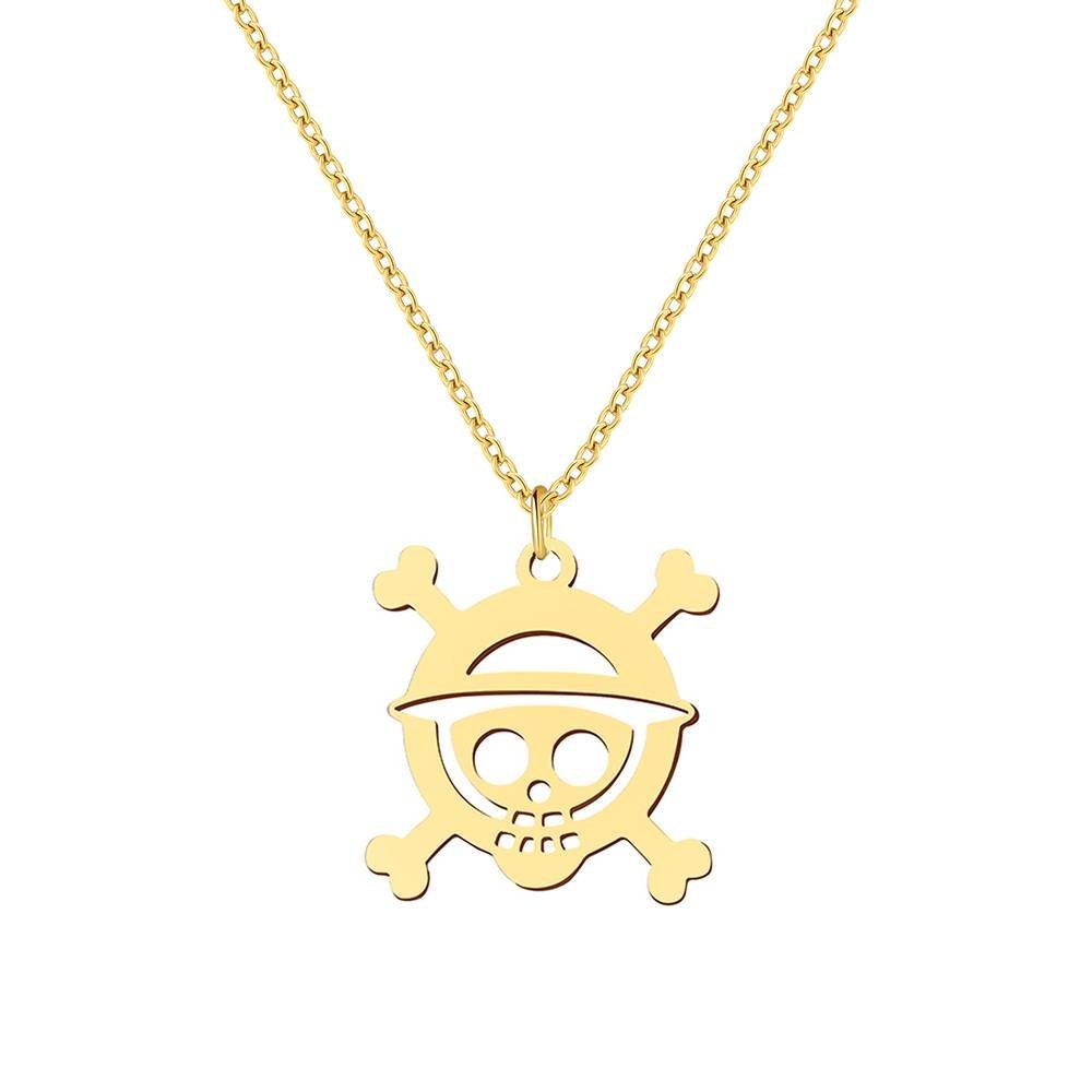 Collar Cadena Acero Inoxidable Dije One Piece Luffy