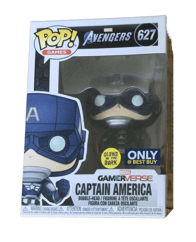 Funko Pop Avengers Captain America 627 Glows BestBuy DAÑO