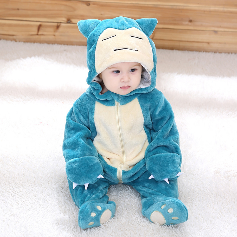 Mameluco Pijama Pokémon Bebé Kawaii Snorlax Pikachu Disfraz