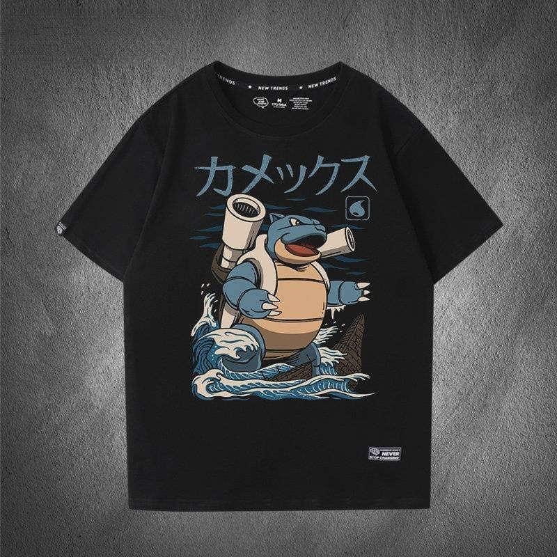 Playera Pokemon Blastoise Camiseta Hombre Manga Corta Estampado Anime