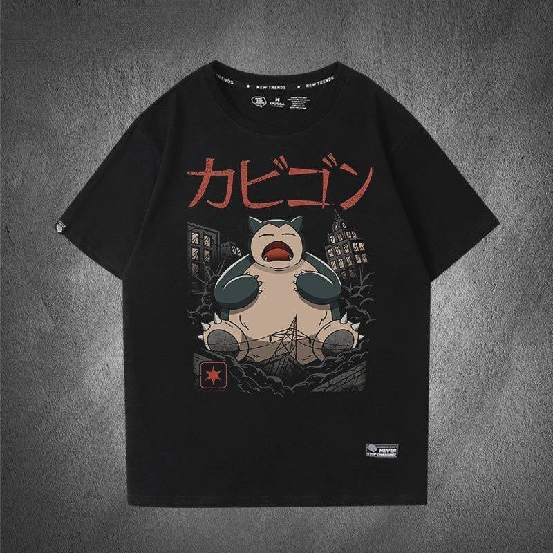 Playera Pokemon Snorlax Camiseta Hombre Manga Corta Estampado Anime