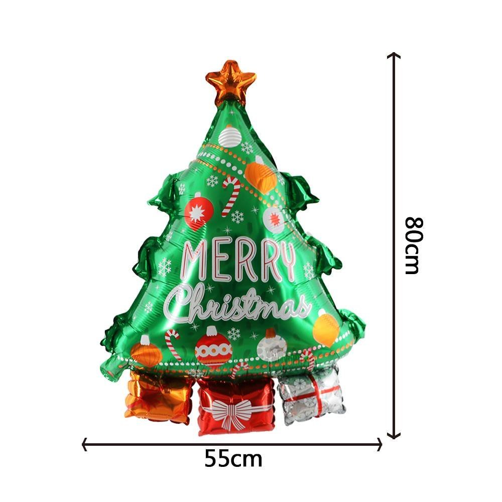2 Globos Látex Navidad Arbol Fiesta Regalos Decoración