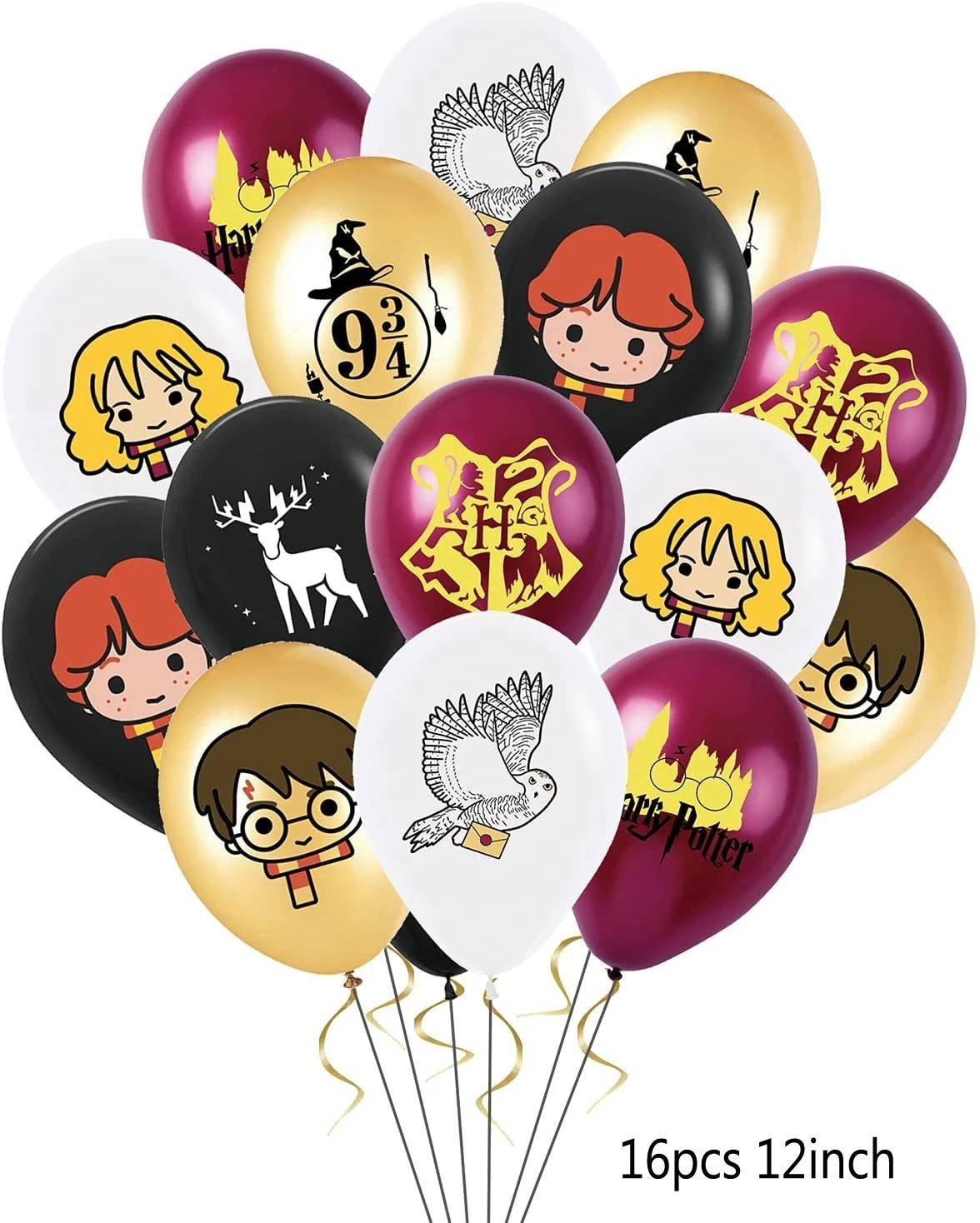 Juego 16 Globos Látex Harry Potter Mago Modelo 1 Fiesta