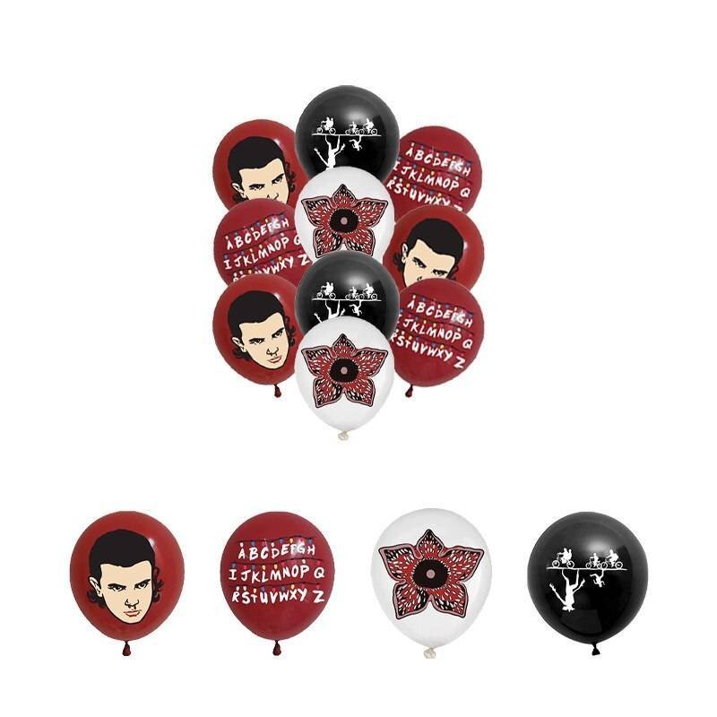 20 Globos Látex Stranger Things Eleven Fiesta Modelo 1