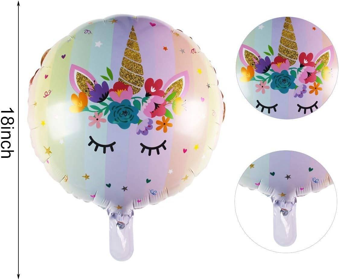 2 Globos Látex Cuerno Unicornio Fiesta Regalos Decoración
