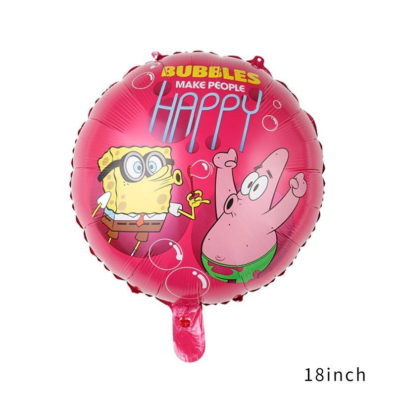 2 Globos Látex Bob Esponja Patricio Fiesta Regalos Decoración