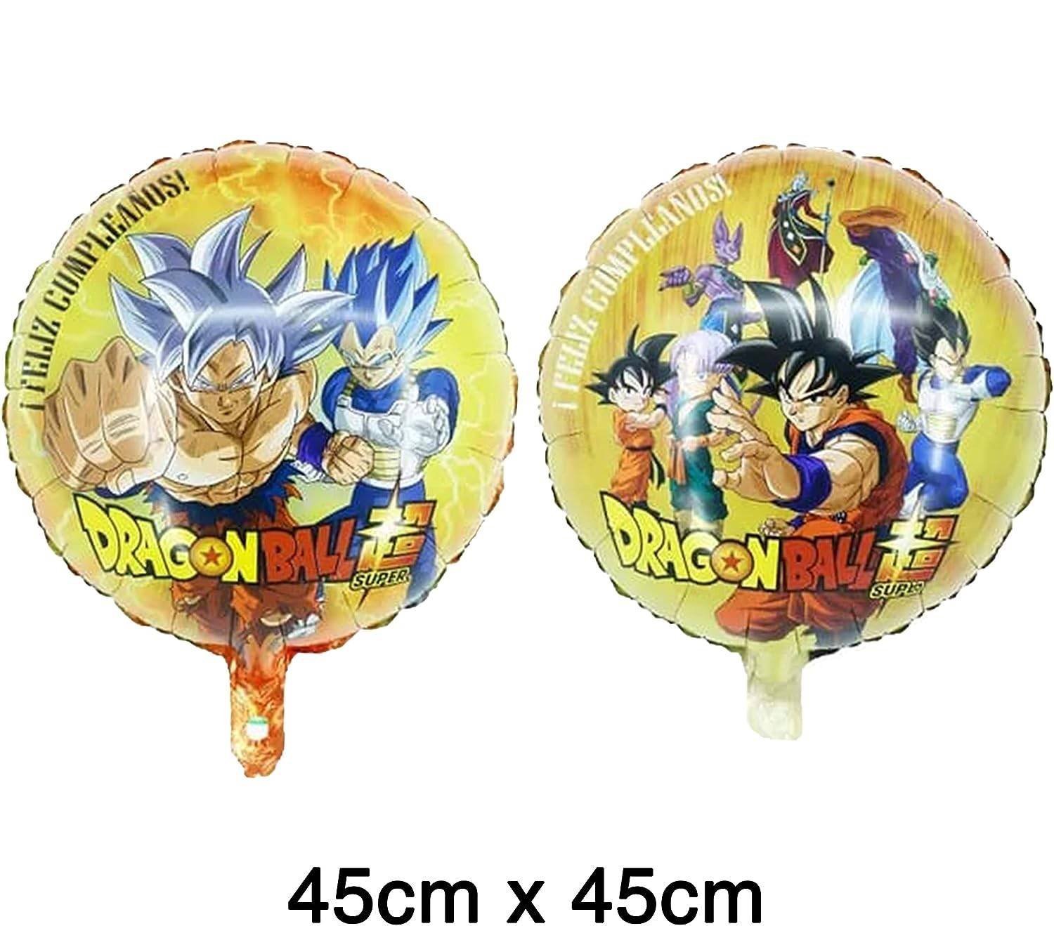 2 Globos Látex Dragon Ball Goku Ultra Instinto Fiesta Regalos Decoración