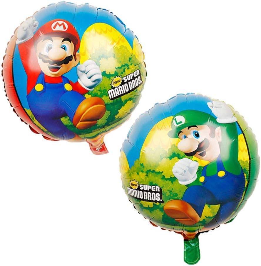 2 Globos Látex Super Mario Luigi Modelo 1 Fiesta Regalos Decoración