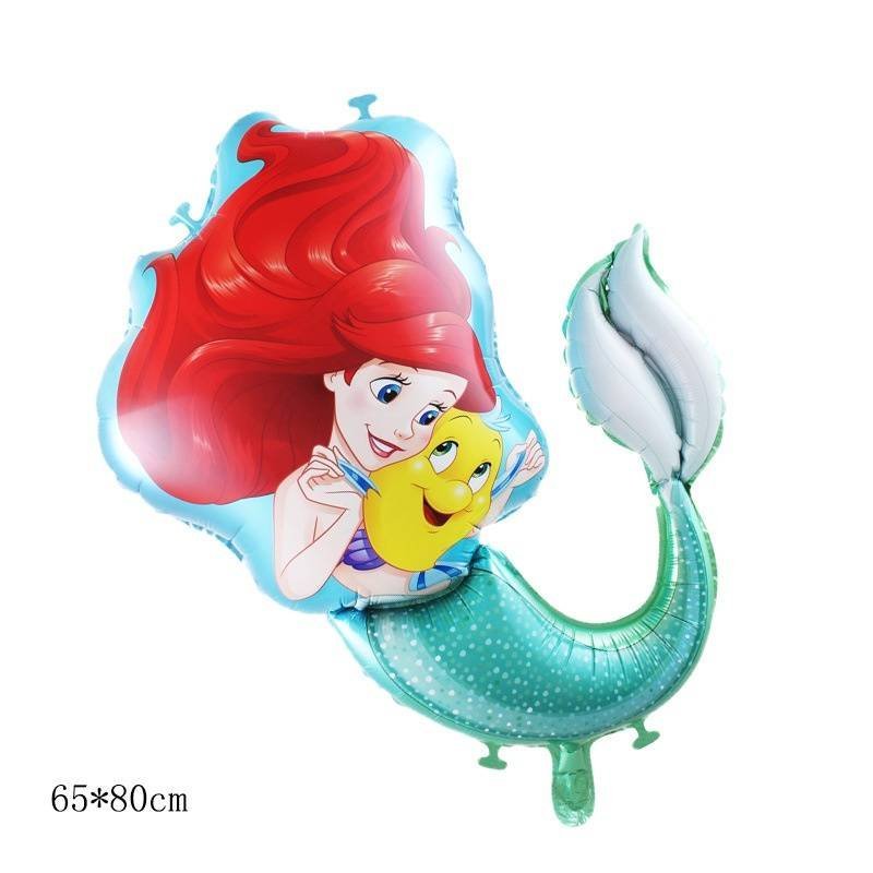 1 Globos Látex Princesa Sirena Ariel Fiesta Regalos Decoración
