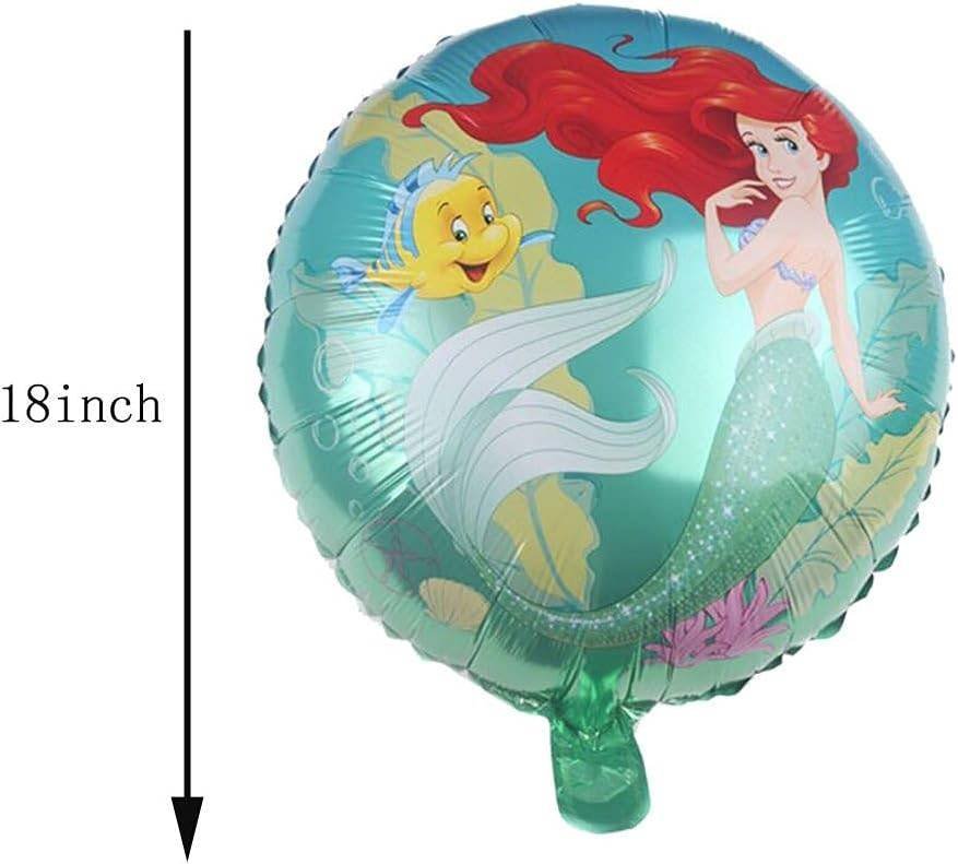 2 Globos Látex Princesa Sirena Ariel Fiesta Regalos Decoración