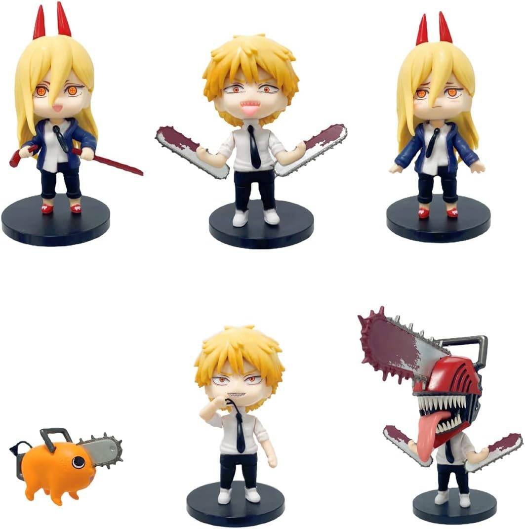 6 Figuras Anime Power Chainsaw Man Pochita PVC
