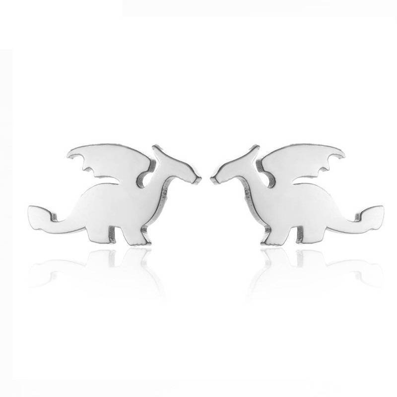Aretes Pendientes Dragon Alas Mujer Elegante Moda Fiesta Regalo