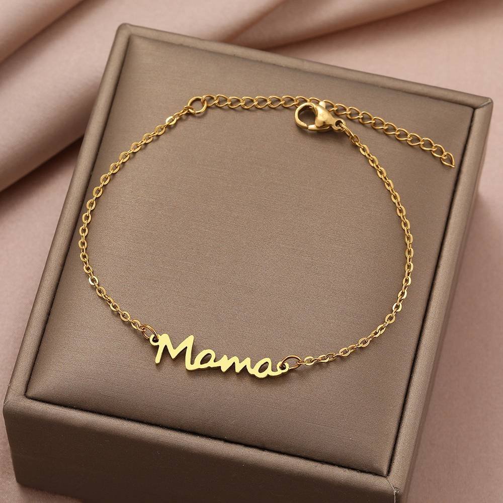Pulsera Colgante Letras Mamá Cadenas Dijes de Moda Fiesta Regalo