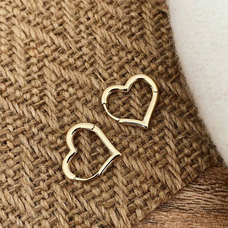Aretes Aleación Cobre Corazón Amor Diseño Joyería Gótica