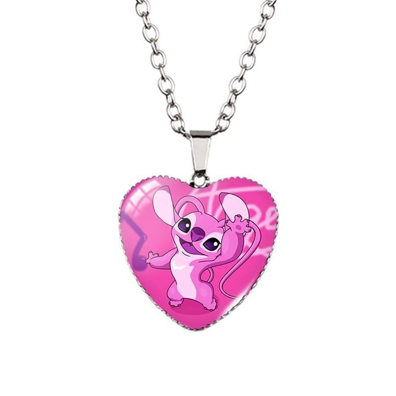 Collar Colgante Angel Rosa Cristal Joyería Regalos Amor