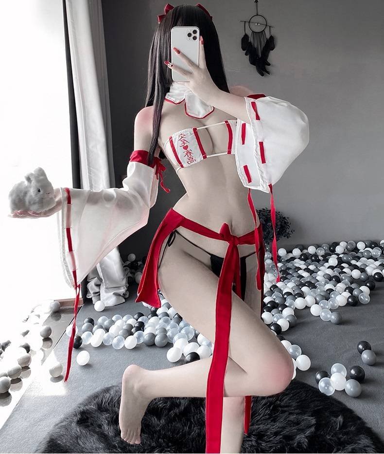 Disfraz Sujetador Sexy Japonés Cosplay Kimono Bruja Estudiante