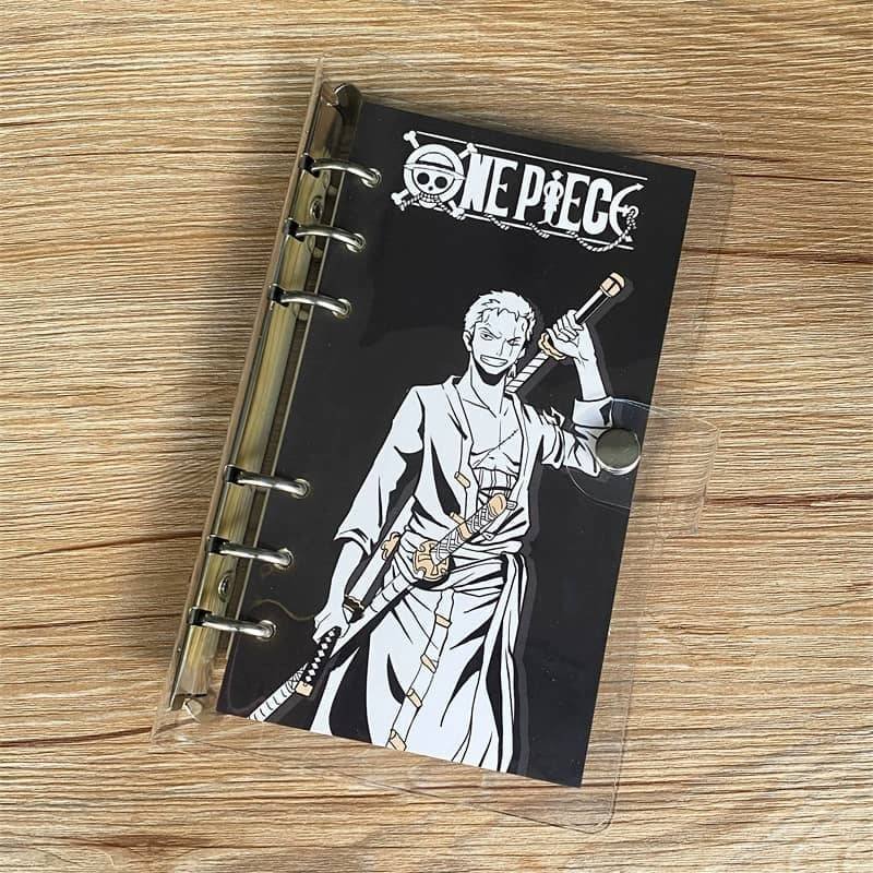Libreta Cuaderno Carpeta Anime One Piece Roronoa Zoro Cuadrícula Horizontal A6