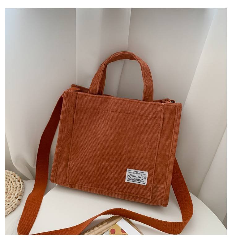 Bolso Mano Pana Mujer de Hombro Hebilla Color Sólido Pequeña