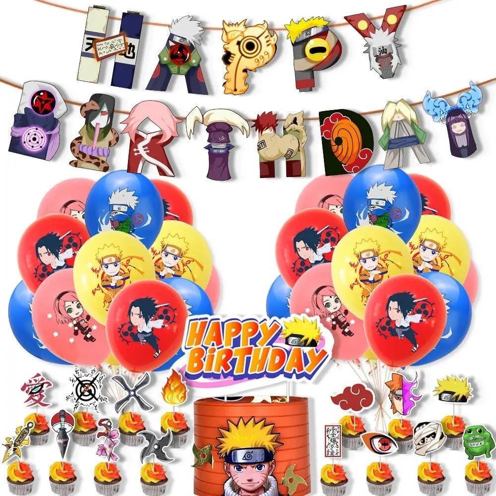 Set 20 Globos Látex Anime Naruto Shippuden Fiesta y Decoración