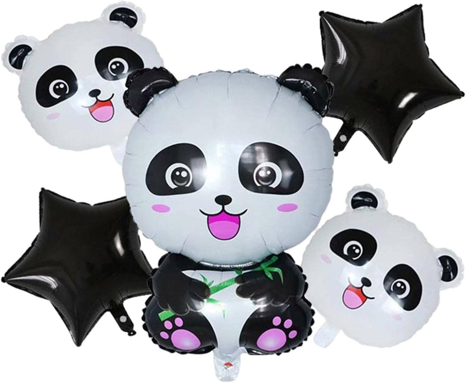Juego 5 Globos Metálico Panda Bambú Fiesta Modelo 1