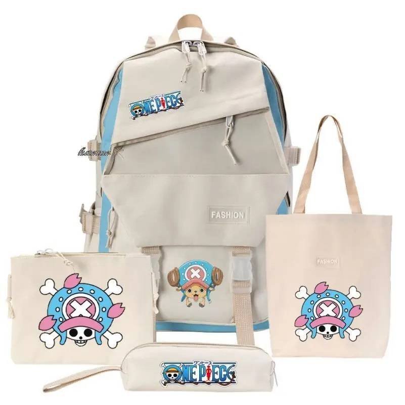 Mochila Escolar Lapicera y Bolsas Anime Chopper Laptop Regreso a Clases