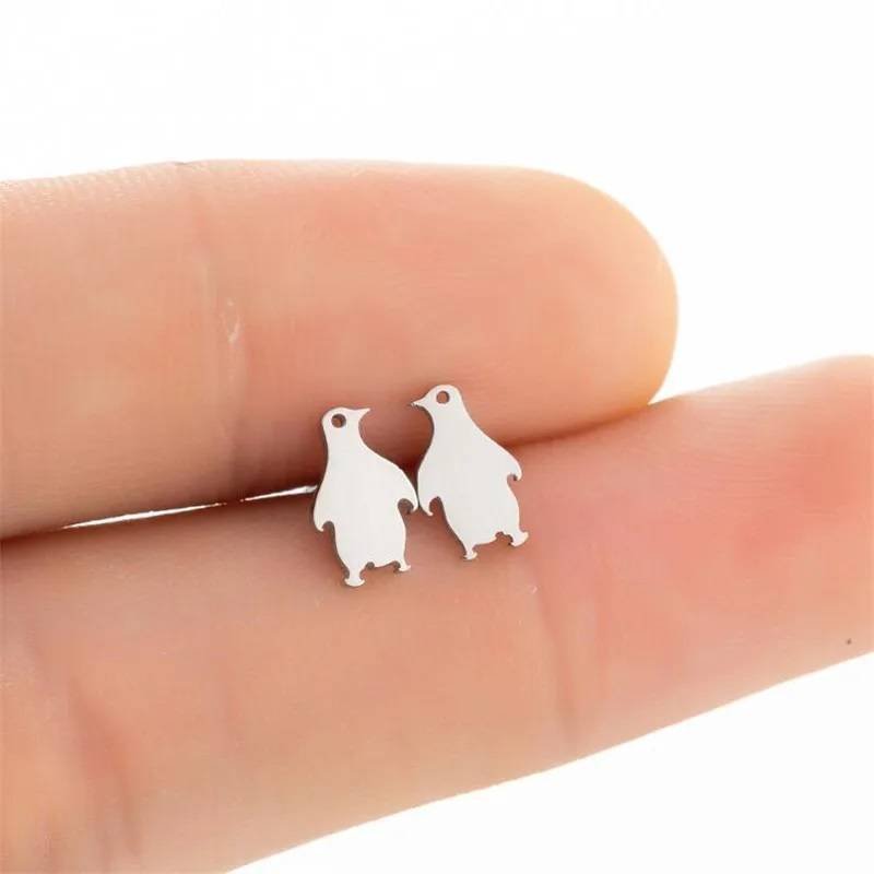 Aretes Pendientes Animal Pinguino Hielo Moda Fiesta Regalo
