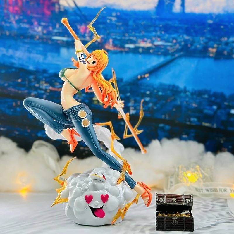 Figura Acción Anime Nami Pantalón Zeus Estatua Gk PVC Sexy Modelo Coleccionable Adorno Juguete Regalo 30cm