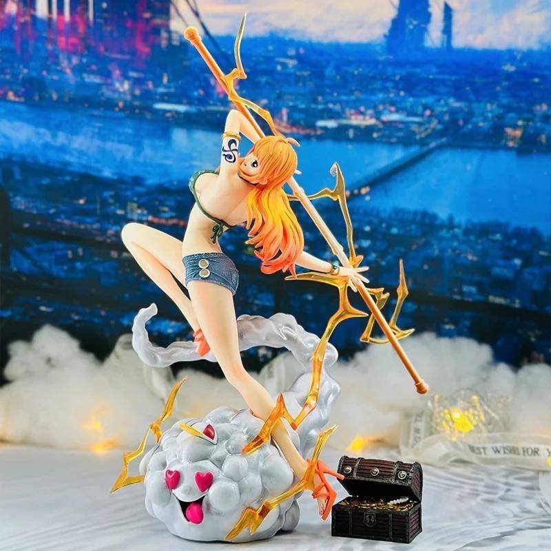 Figura Acción Anime Nami Short Zeus Estatua Gk PVC Sexy Modelo Coleccionable Adorno Juguete Regalo 30cm
