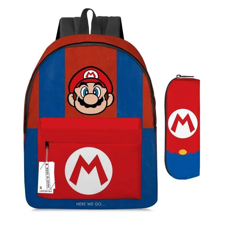 Mochila Escolar Lapicera Super Mario Bros Regreso a Clases