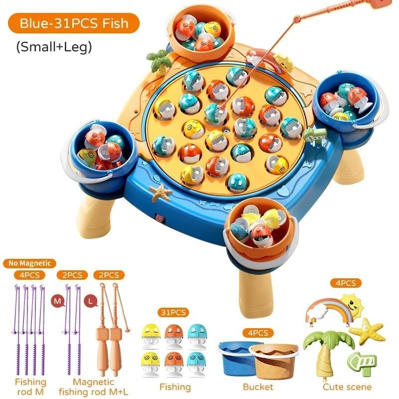 Juego Pesca Magnético Niños Eléctrico Música Juego Firatorio Bebés Regalos