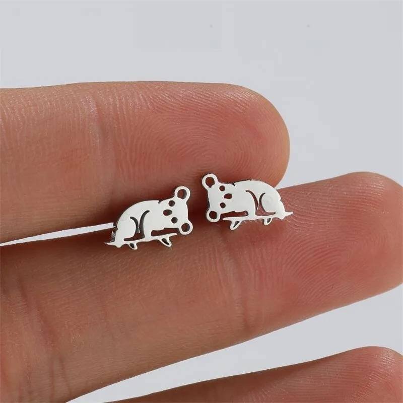 Aretes Pendientes Animal Koala Naturaleza Moda Fiesta Regalo