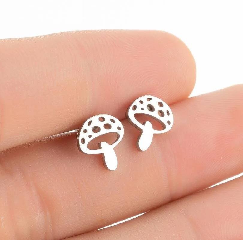 Aretes Pendientes Fauna Hongo Silvestre Moda Fiesta Regalo
