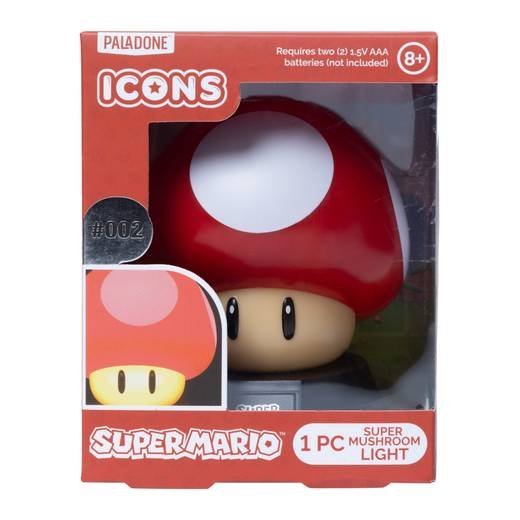 Paladone Super Mario Hongo Power Up 3D Nintendo Coleccionable Lampara Noche