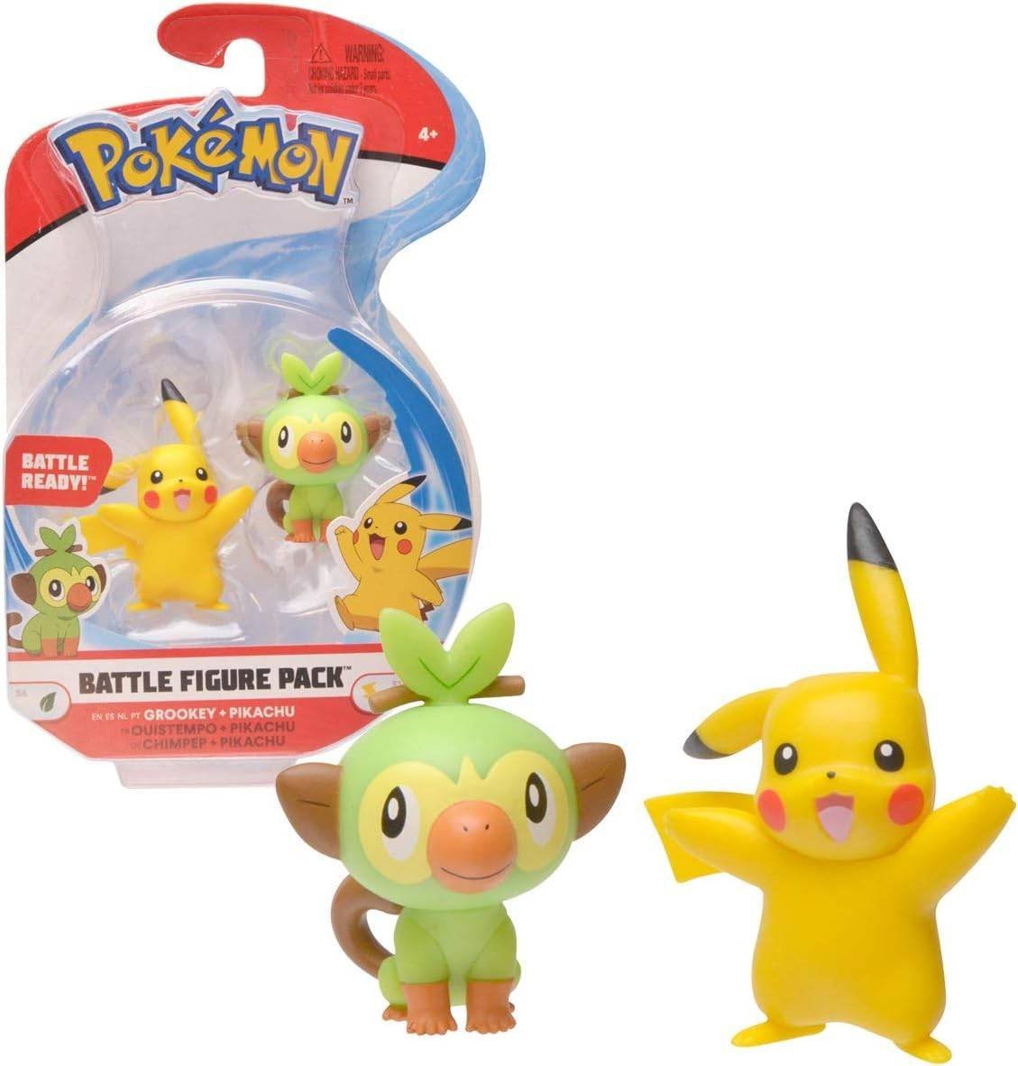 Figura Colección Pokémon Original Battle Figure Pack Grookey Pikachu Regalo