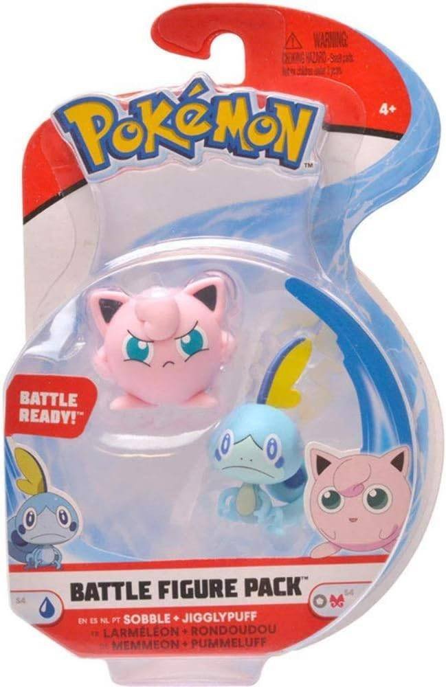 Figura Colección Pokémon Original Battle Figure Pack Sobble Jigglypuff Regalo