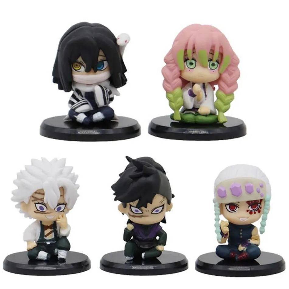 Figura Colección Demon Slayer Pilares Mitsuri Set 5 Figuras Regalo