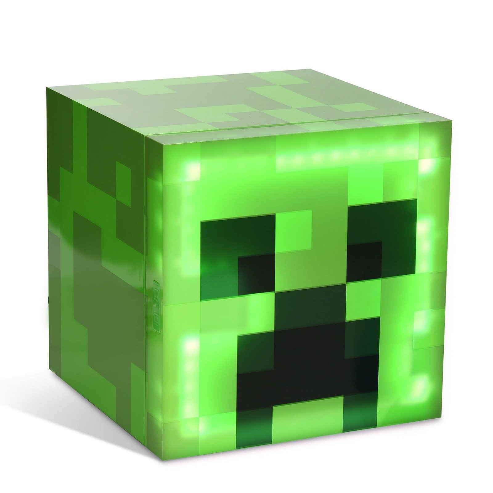Mininevera Minecraft Green Creeper Cabeza 9 Latas Puerta Iluminación