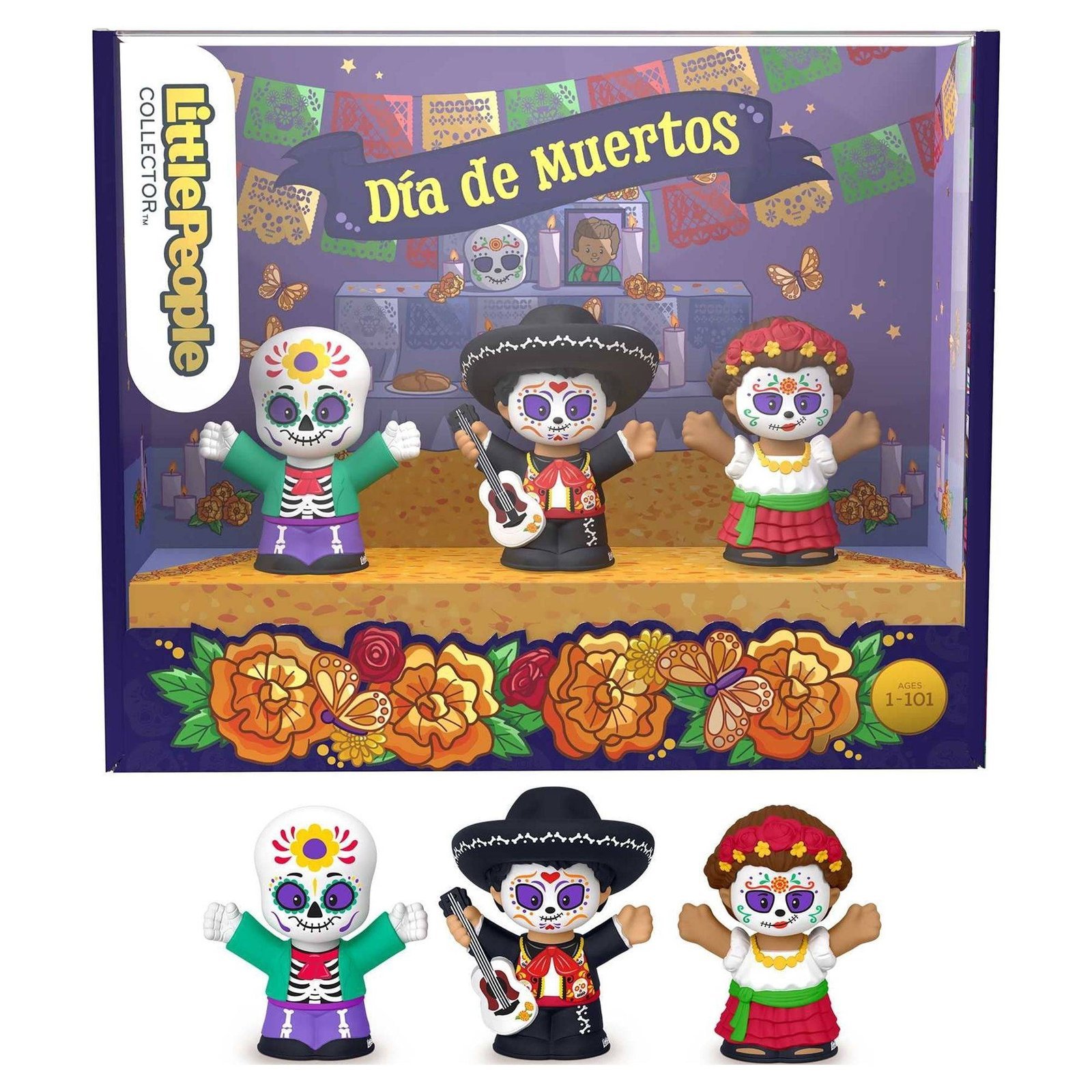 Figura Colección Little People Collector Día de Muertos Set Original Regalo
